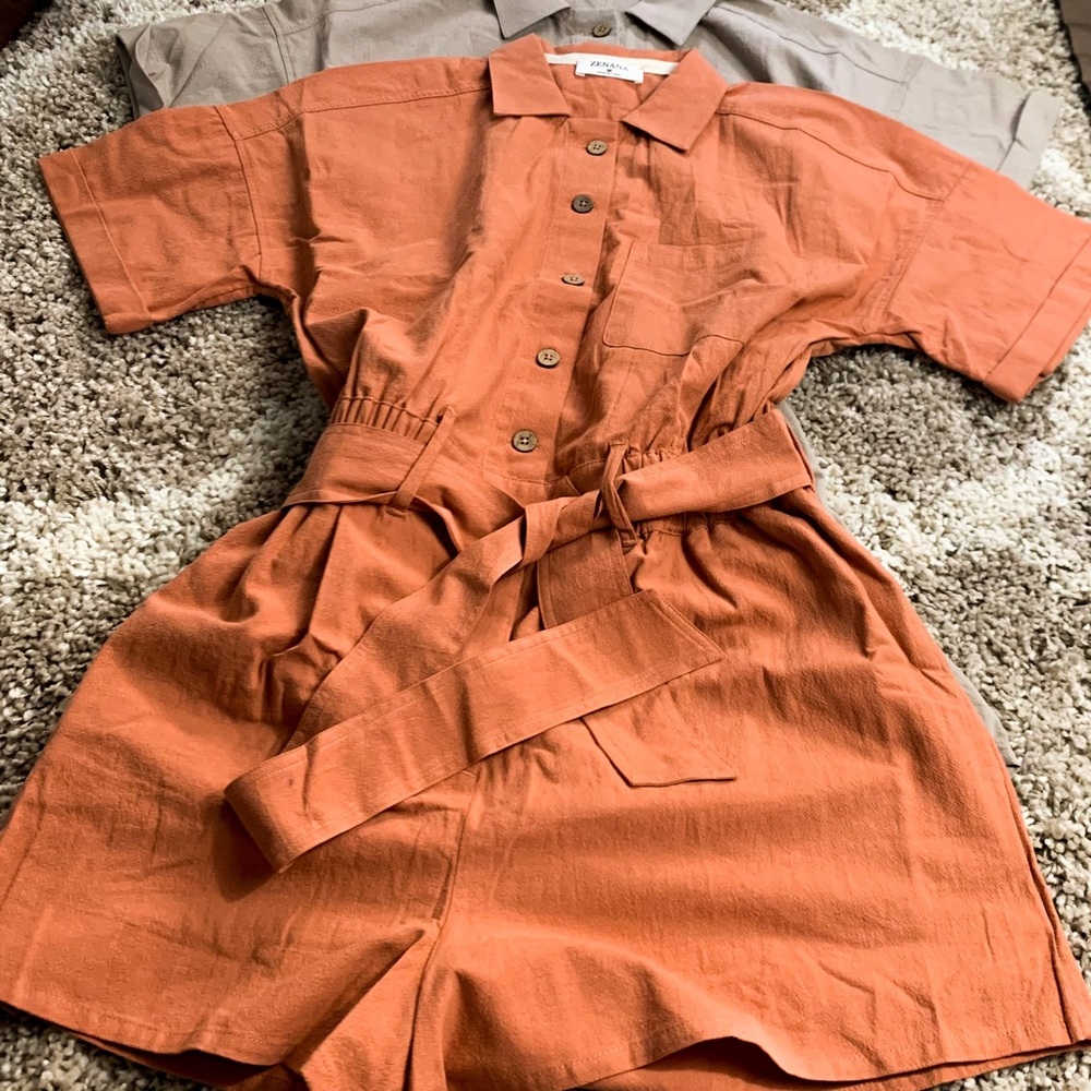 Zenana Burnt Orange Romper